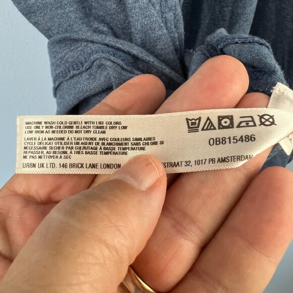 Free People Movement City Vibes Oversized Tee Top Blueberry Women’s Size XS - Picture 12 of 13